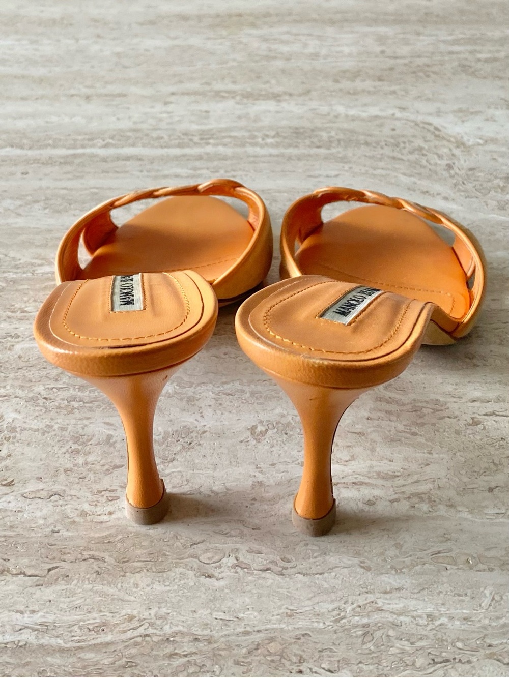 Vintage Manolo Blahnik Twist Strap Sandal Heels - Picture 8 of 10